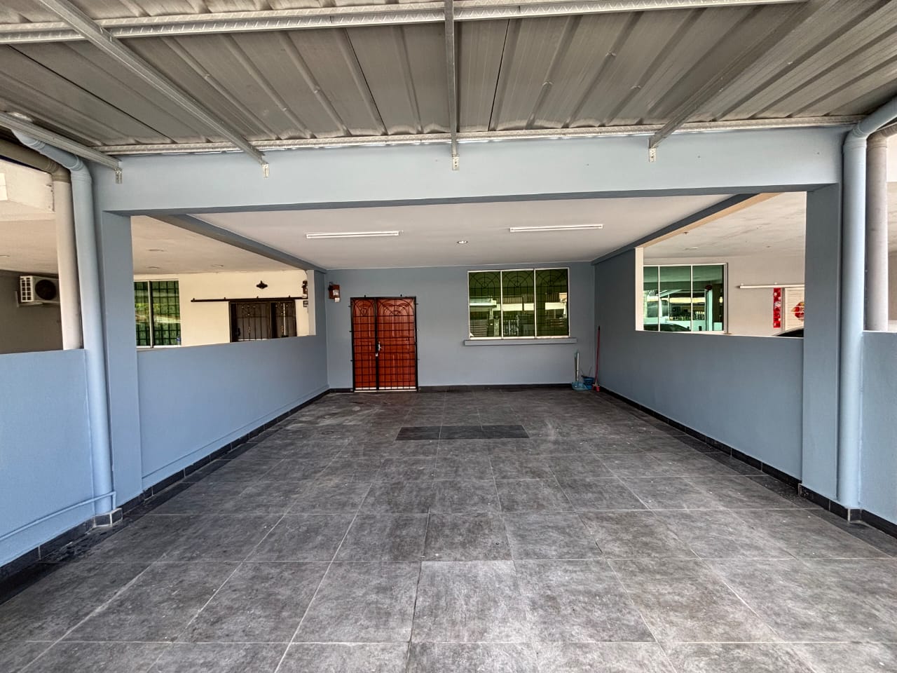 Completed covered exterior area