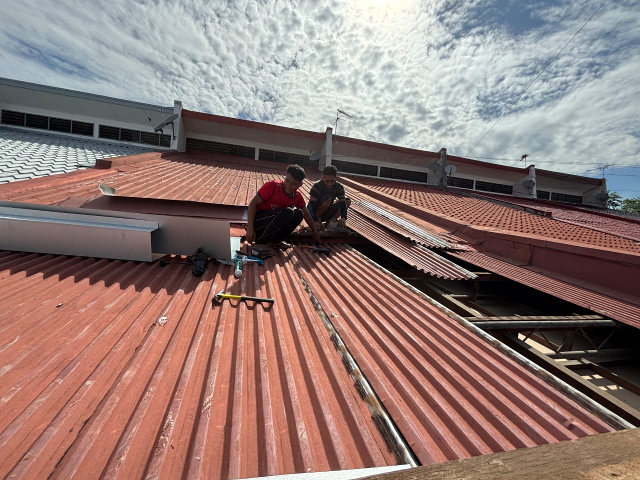 Roof and ceiling repair works
